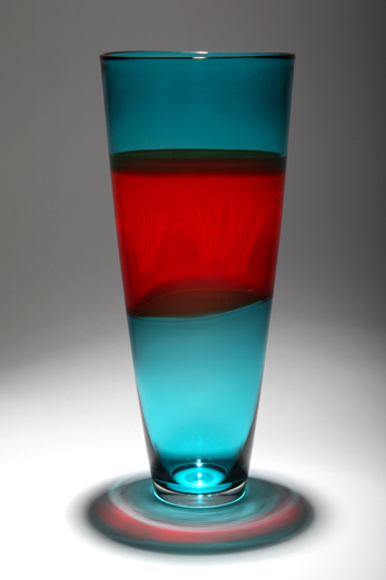 Pohutukawa Vase 2 - There is a range of unique vases in the â€˜Pohutukawa Series.' These colorful objects are made