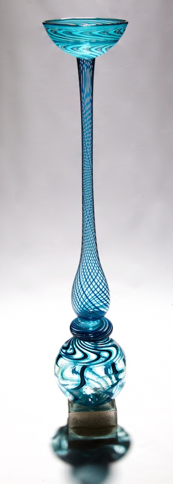Blue Finial B - 
The Stirring End of Purpose

'Stirring End of Purpose' are glass sculptures that fuse individual detailed parts